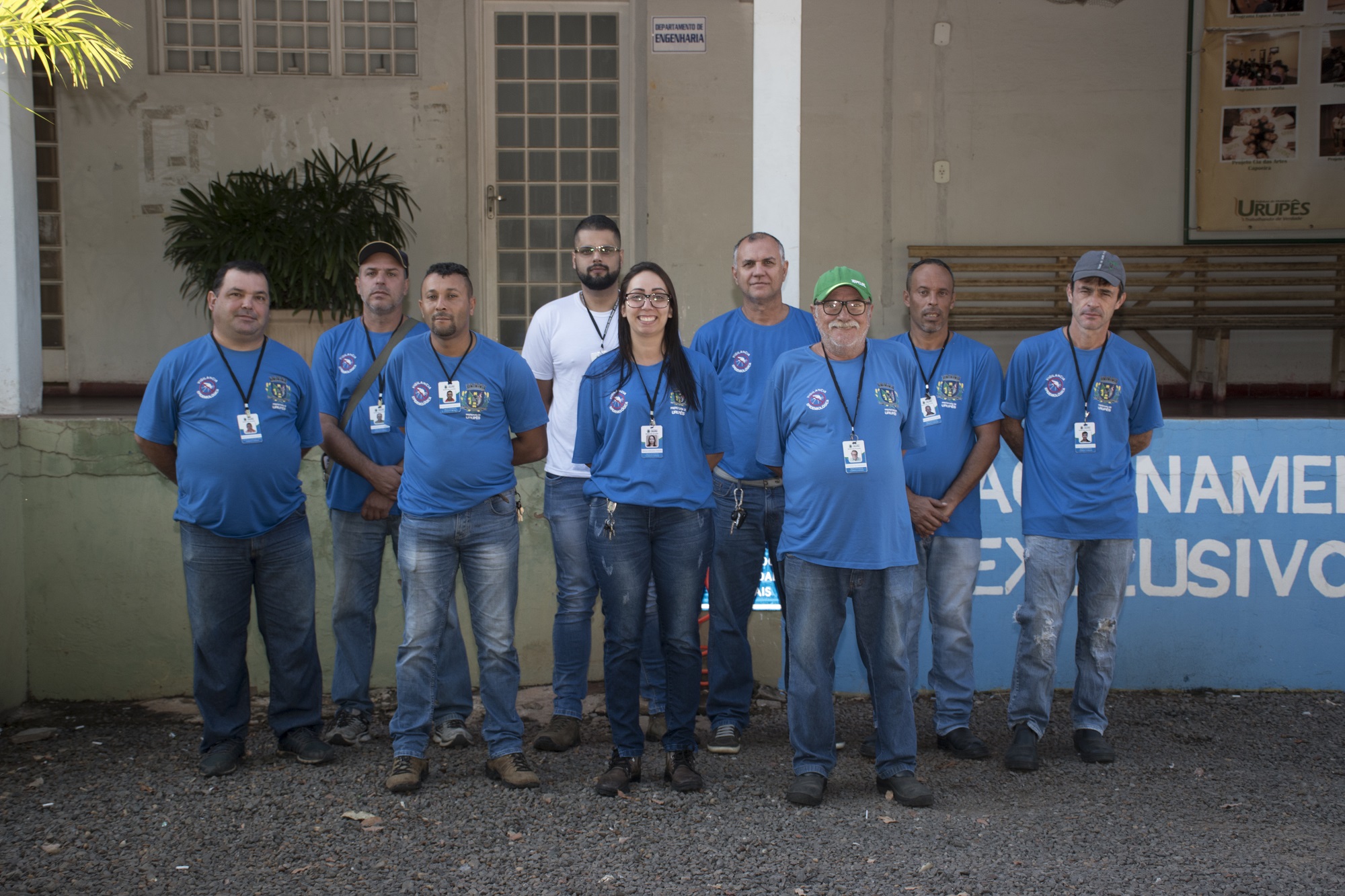 Equipe do Controle de Endemias de Urupês, que realiza as visitas nas residências da cidade.