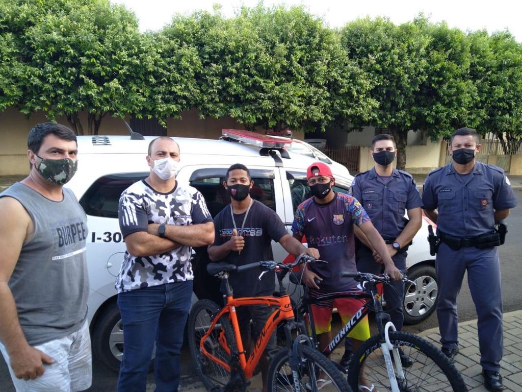 Polícia Militar recupera bicicleta roubadas, com auxílio das câmeras de segurança. Foto: Divulgação.