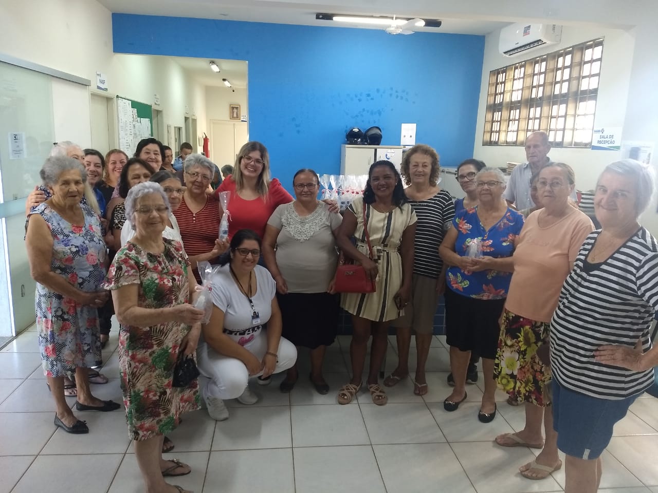 Pacientes da ESF Maria J. Marchioni (Boa Vista) em ação do Dia Internacional da Mulher. Foto: divulgação