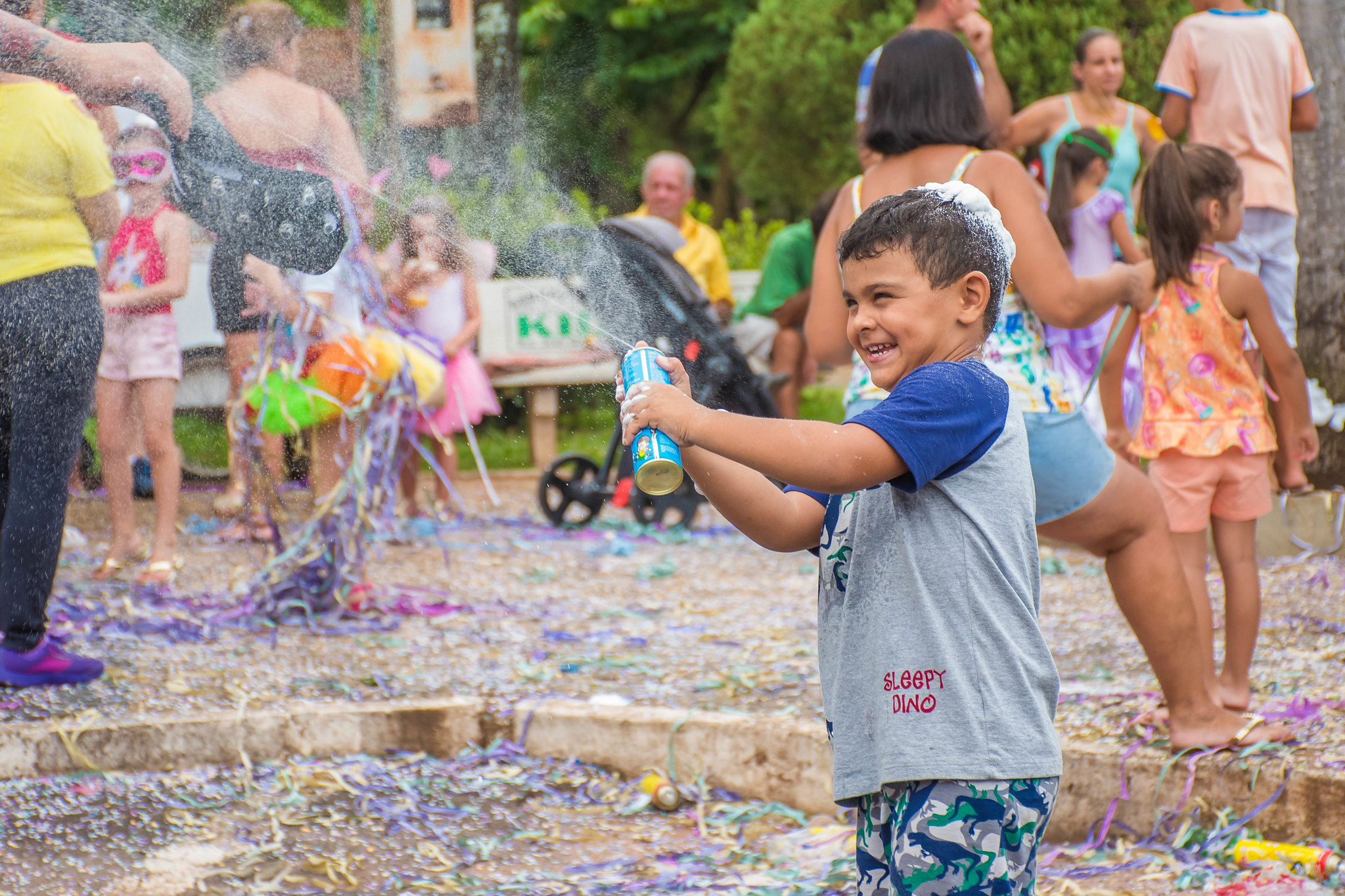 Carnaval em 2018 contou com matinês na praça. Foto: Luís Fernando da Silva / Prefeitura Municipal de Urupês (2018)