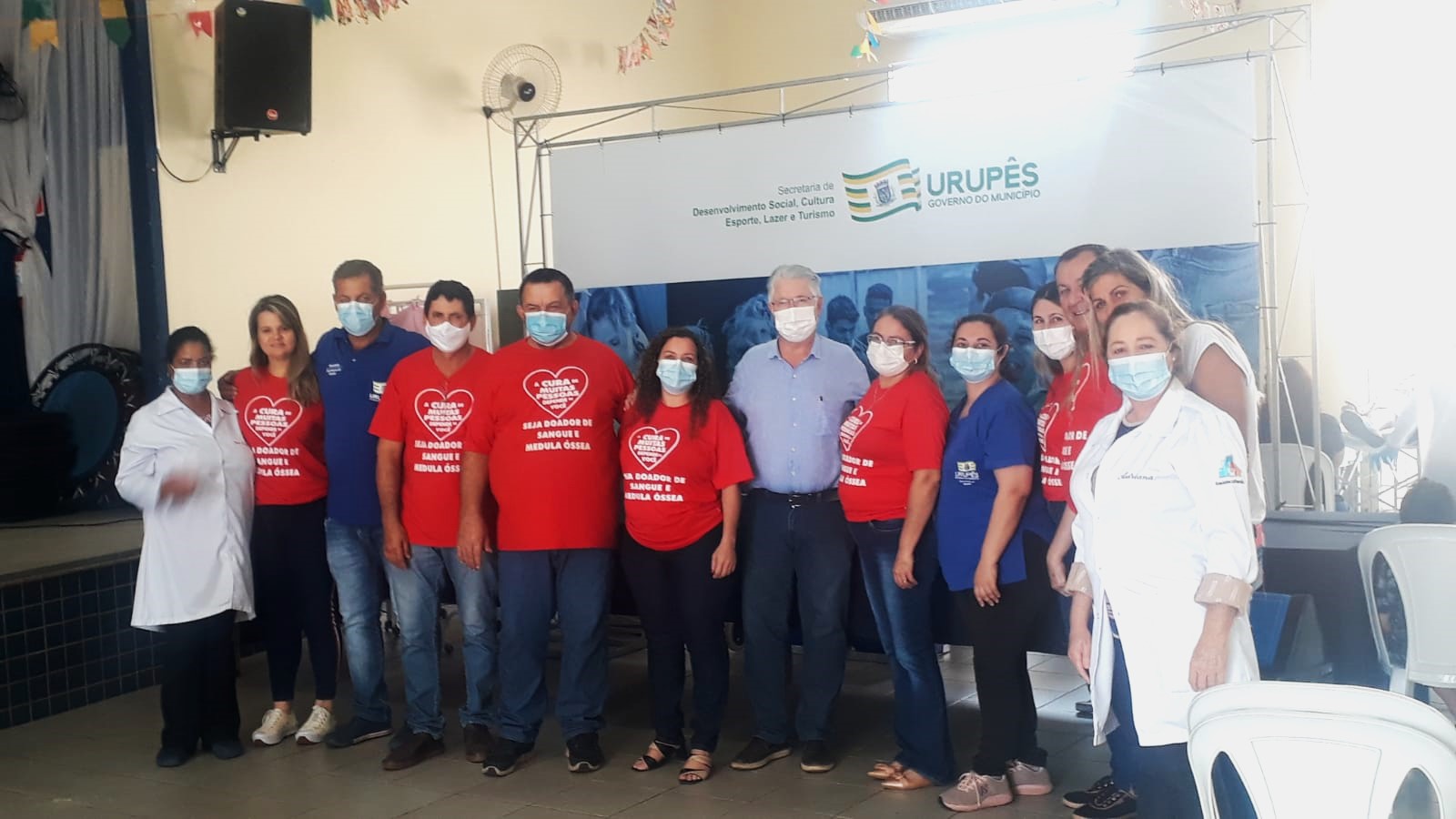 Membros da Associação de Doadores de Sangue Vida Nova de Urupês. Foto: divulgação.