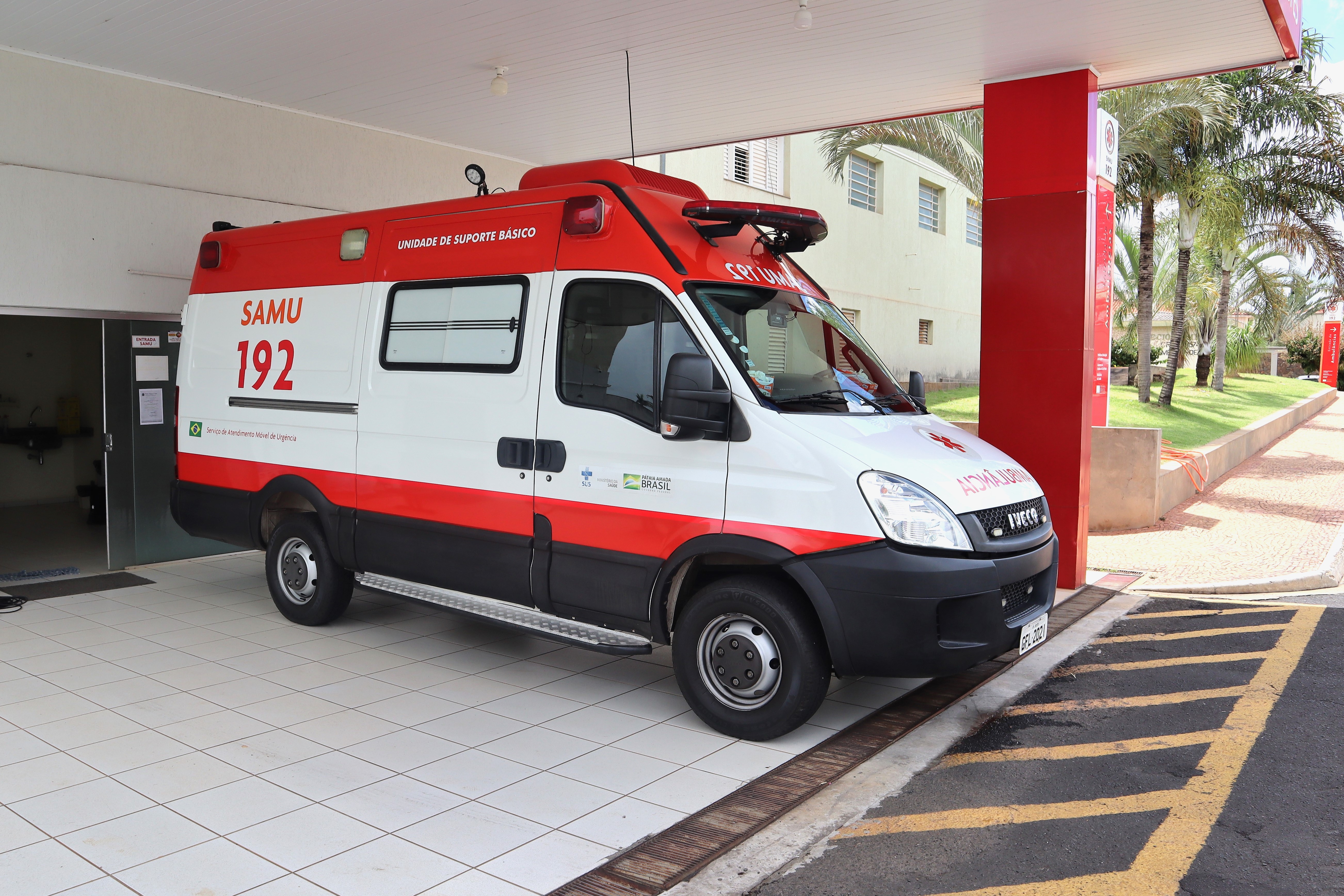 SAMU de Urupês está localizado na Central de Ambulância de Urupês. Foto: Thomas Moutropoulos Fortunato / Prefeitura Municipal de Urupês.