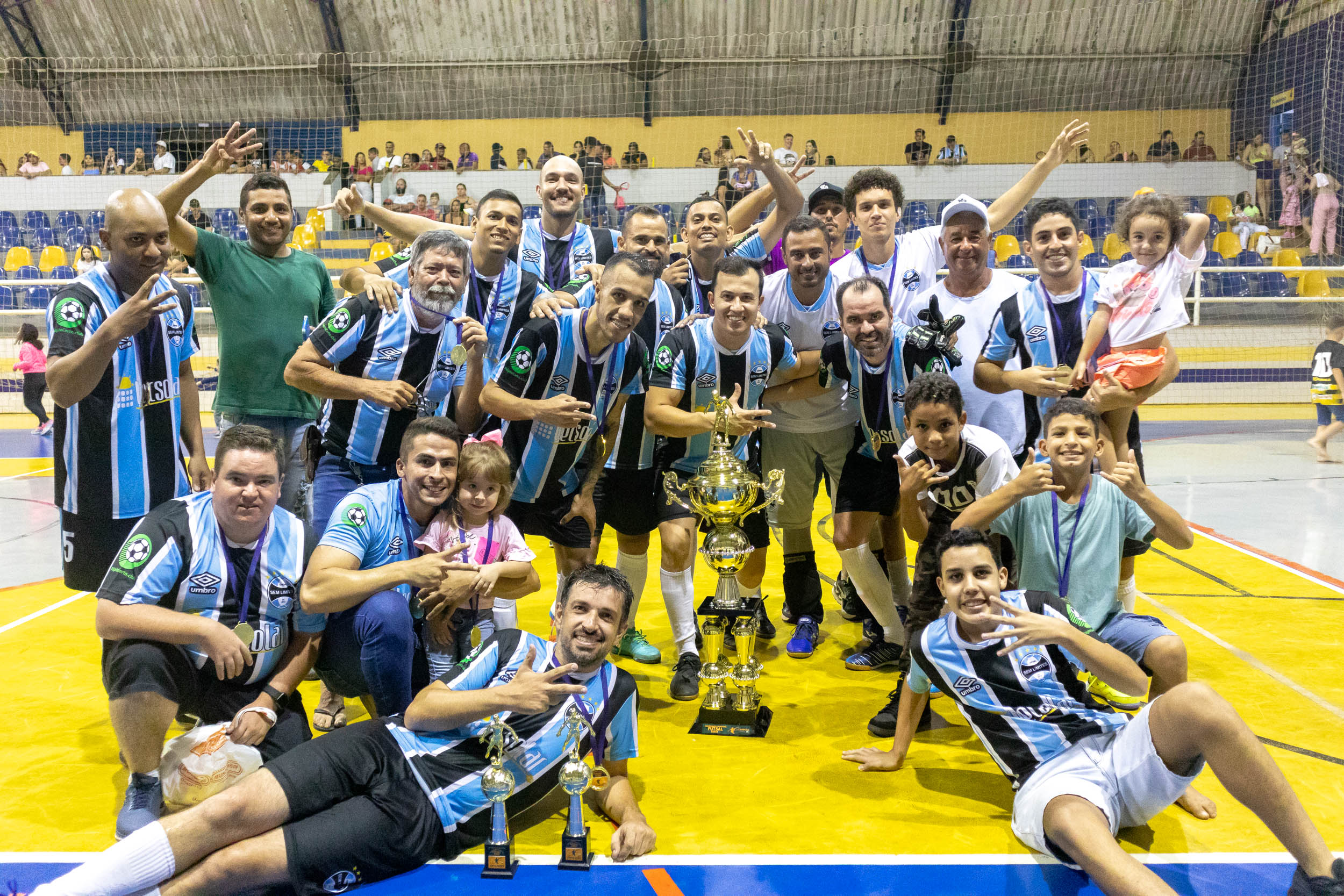 Grêmio Sem Limites venceu Campeonato Municipal de Futsal 2023. Foto: Thomás Volpato Moutropoulos / Prefeitura Municipal de Urupês