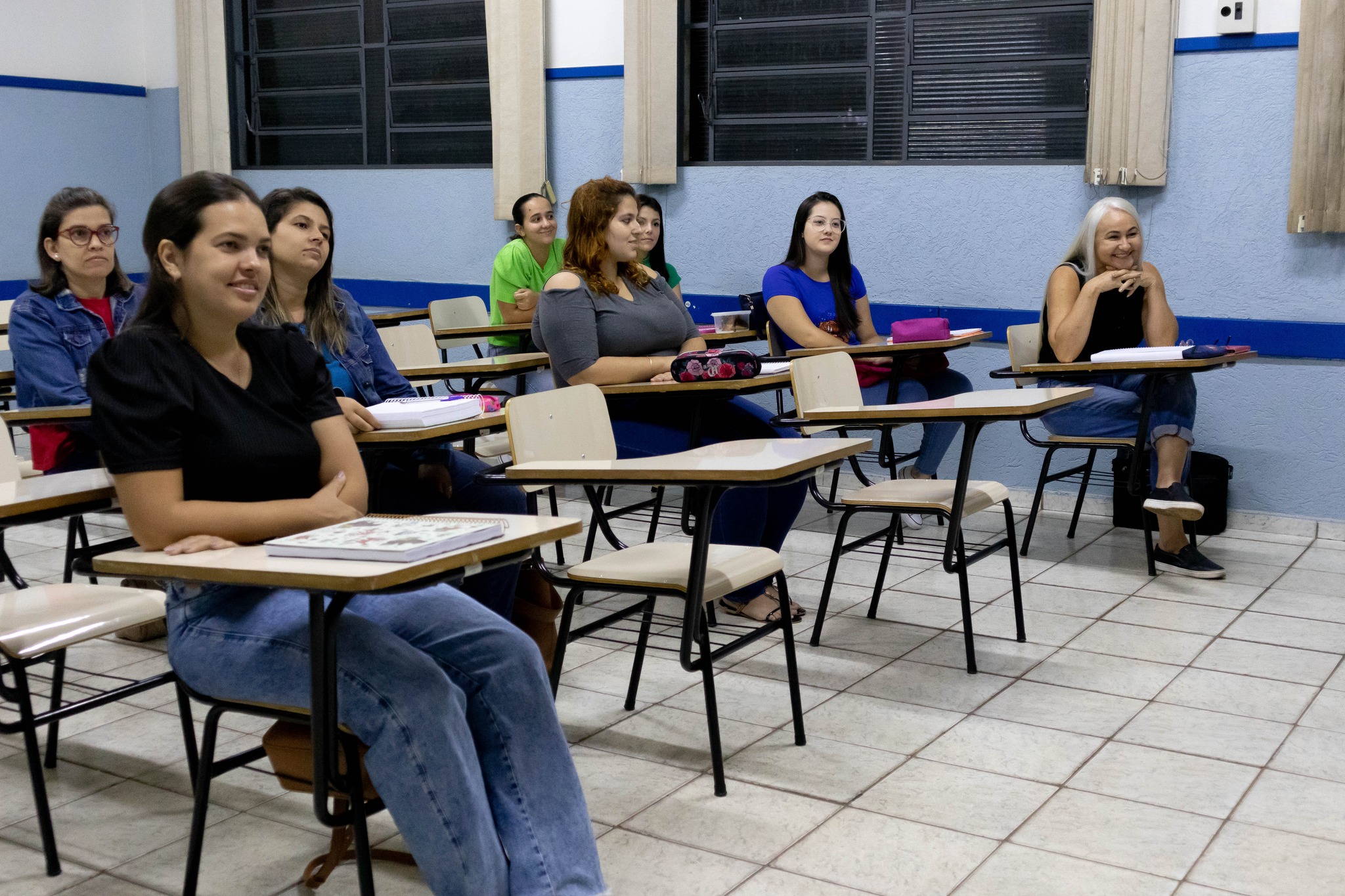 Alunos do curso de Administração de 2023, em 3 de fevereiro. Foto: Luís Fernando da Silva / Prefeitura de Urupês