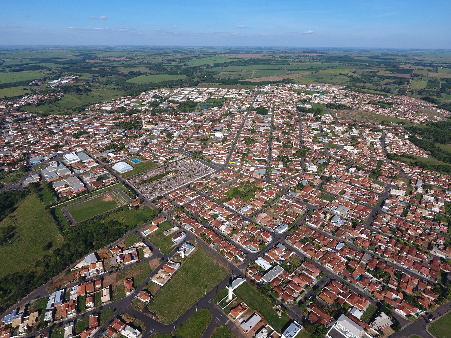 Foto aérea de Urupês. Imagem: divulgação.