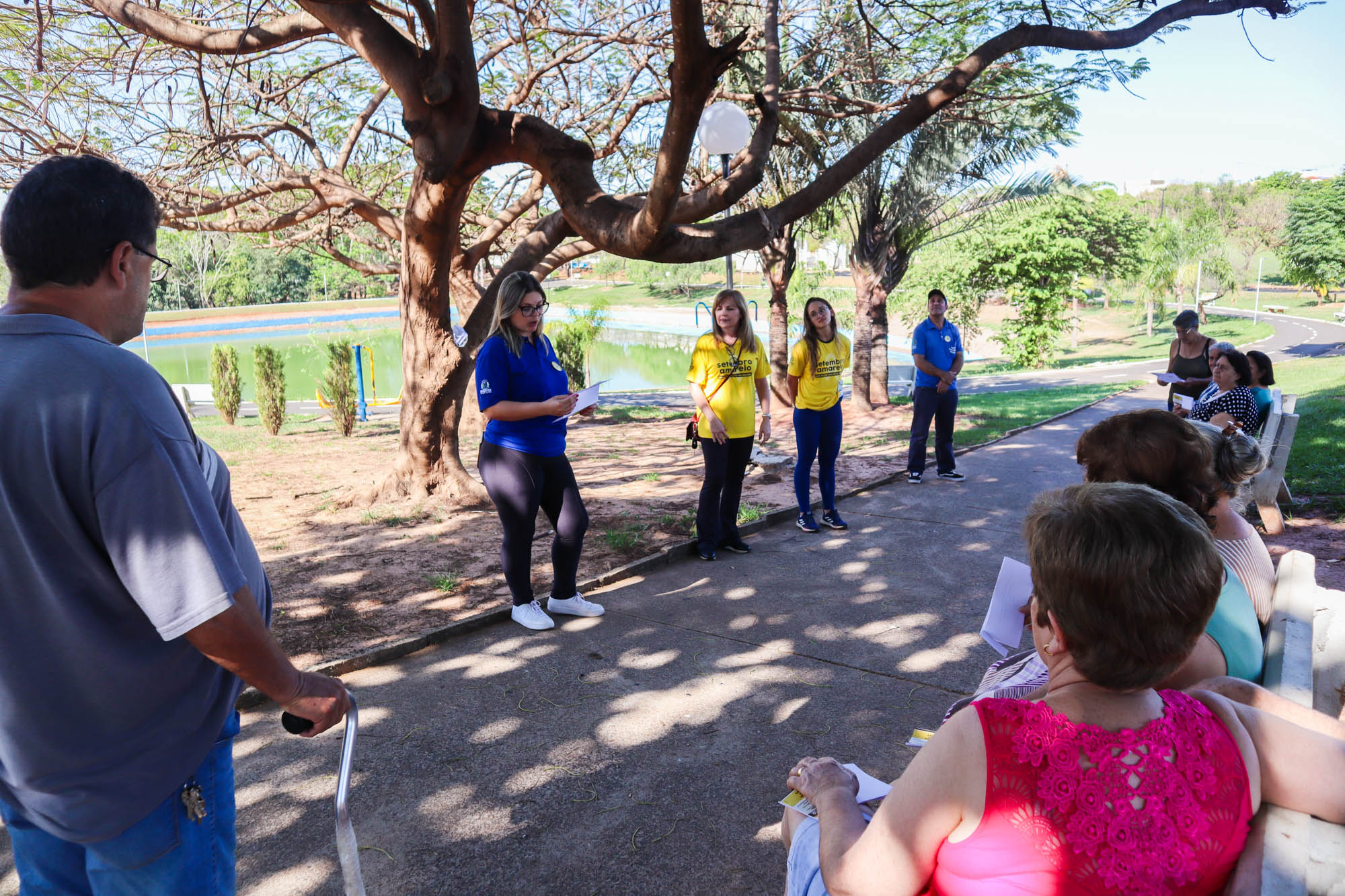 Roda de conversa no Parque dos Lagos sobre Setembro Amarelo, Prevenção ao Suicídio - Foto: Thomas Moutropoulos 