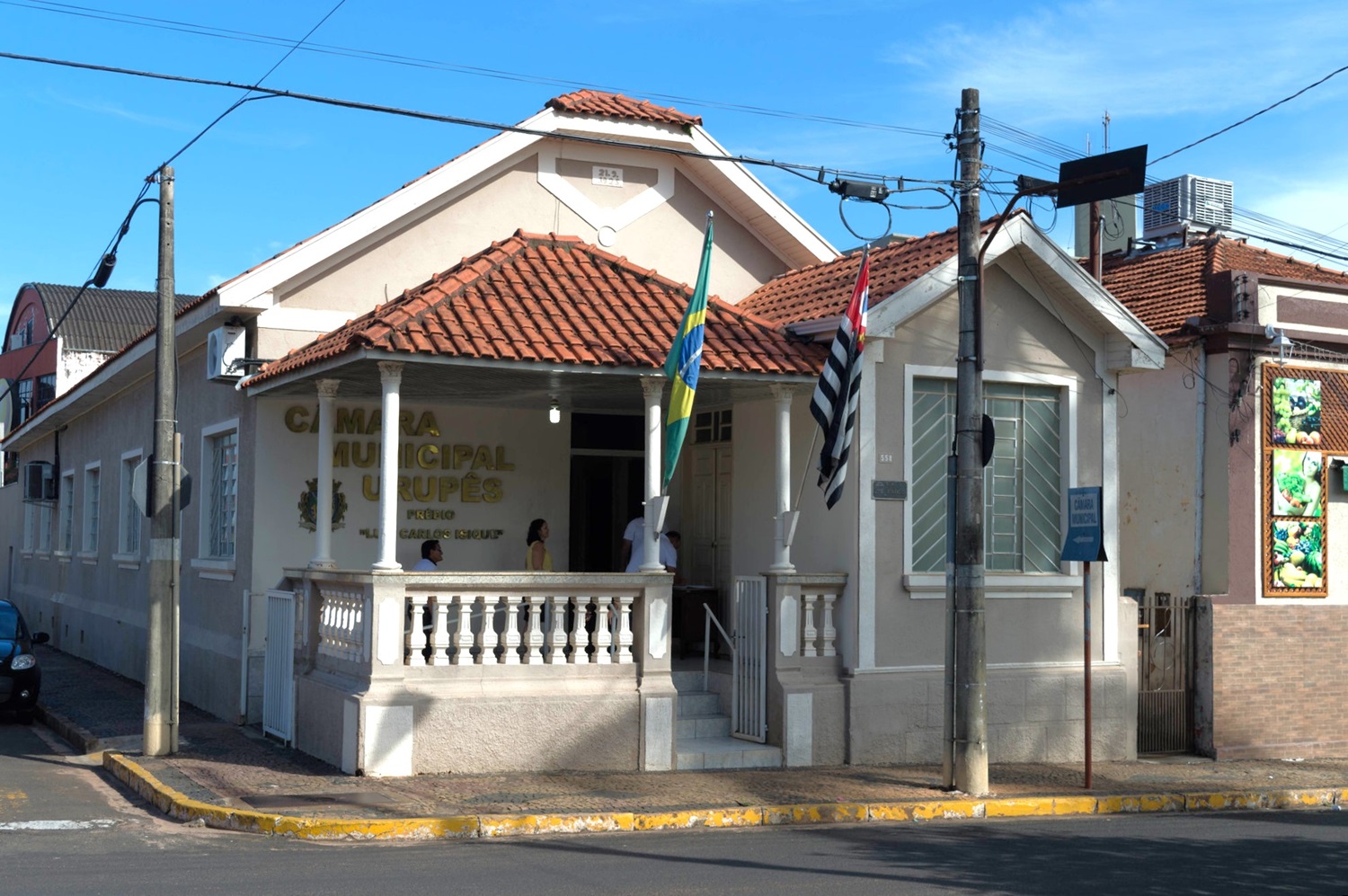Prédio da Câmara Municipal de Urupês. Foto: Luís Fernando da Silva 