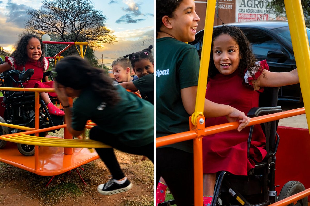 Playground acessível promove inclusão de crianças cadeirantes em Urupês