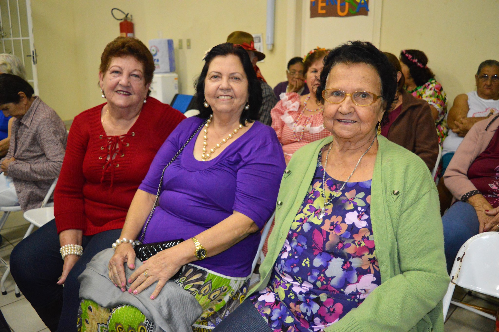 Idosos da Melhor Idade de Urupês participam de tradicional evento junino (foto de 2017). Foto: Luís Fernando da Silva / Prefeitura Municipal de Urupês