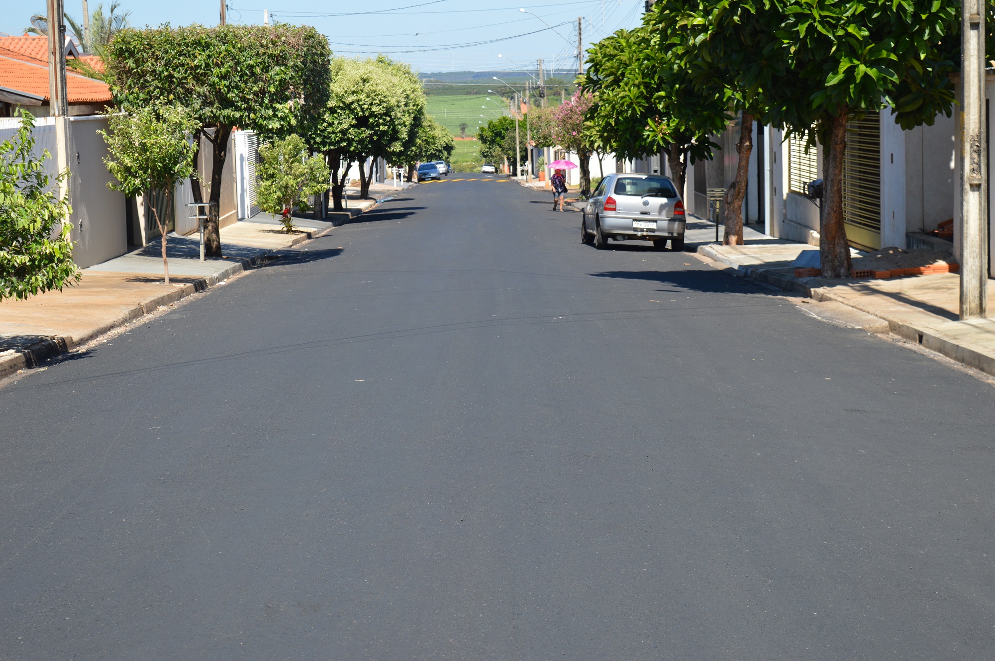 Rua recapeada em Urupês - Foto: Carina Costa