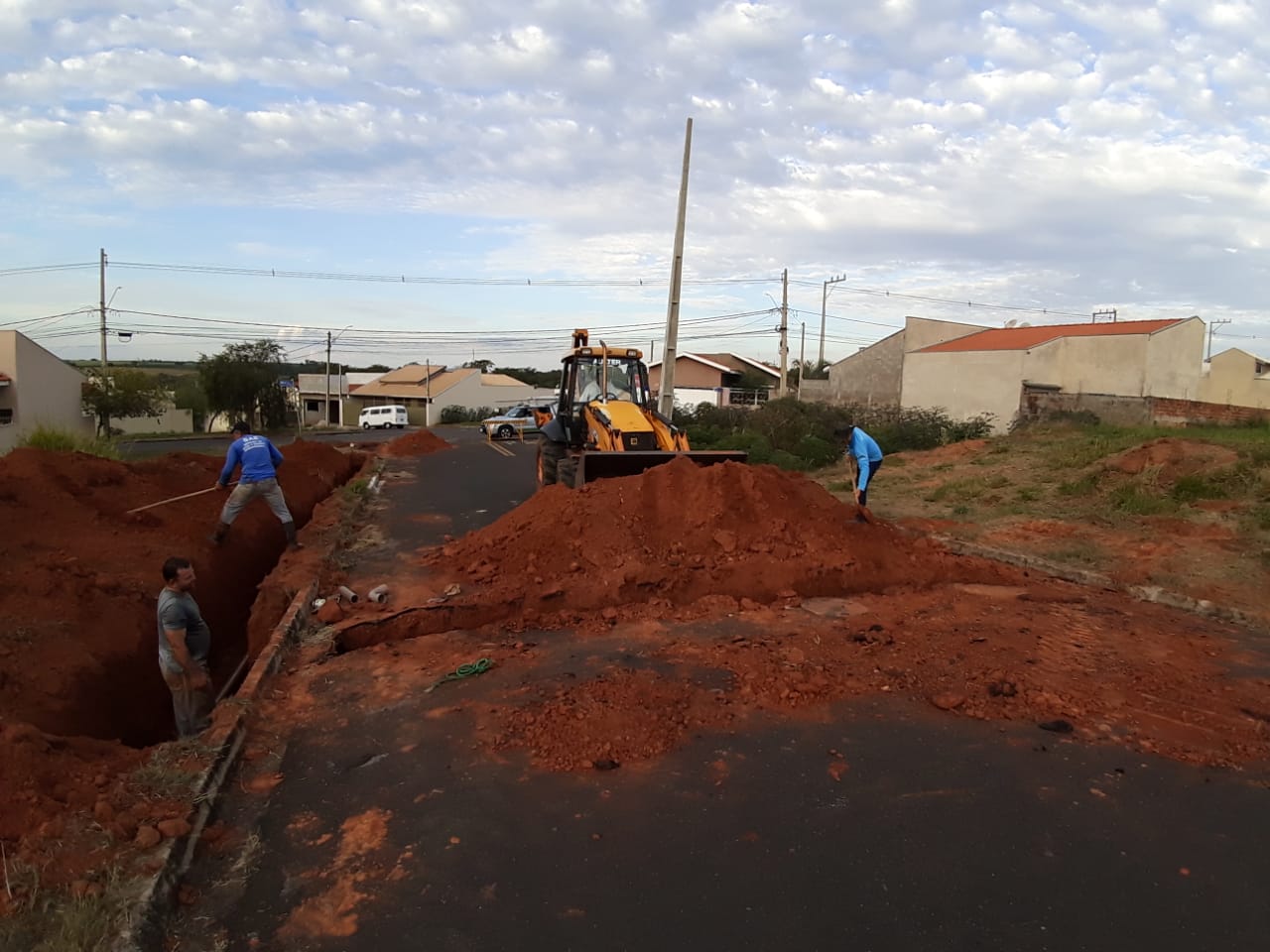 Obra de setorização do sistema de abastecimento de água. Imagem Divulgação