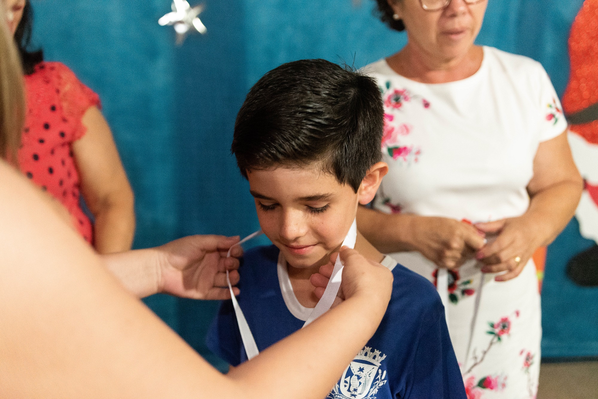 Alunos receberam medalhas por conquistas em campeonatos regionais. Foto: Luís Fernando da Silva / Prefeitura Municipal de Urupês.