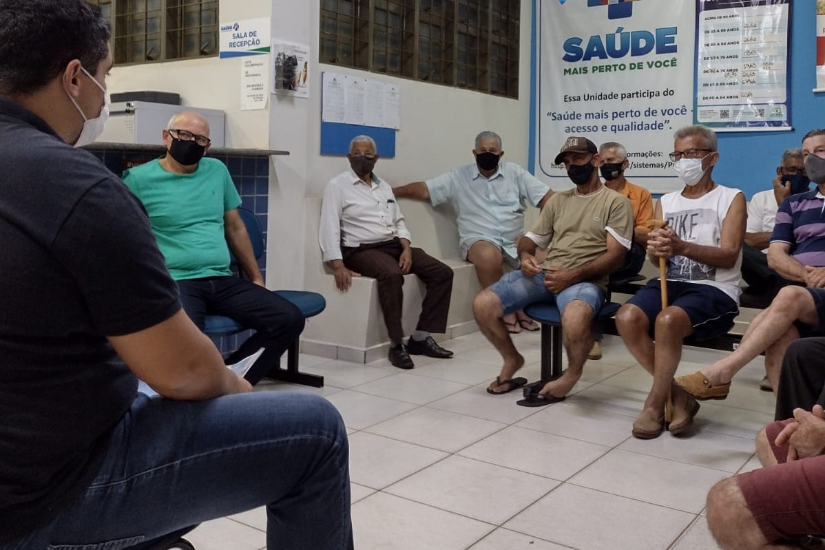Na ESF do Boa Vista, a campanha juntou homens para saber mais sobre o novembro azul. Foto: divulgação.