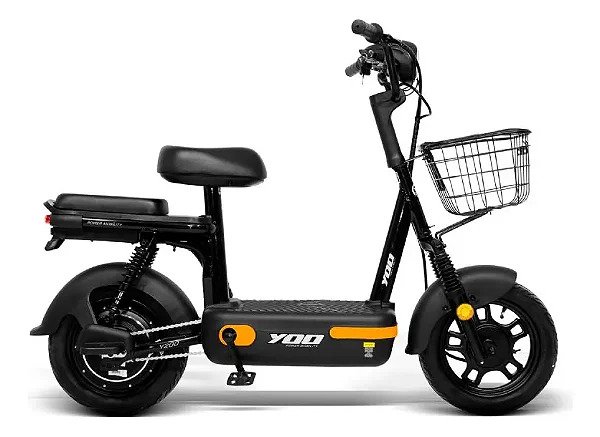 Na primeira imagem, exemplo de bicicleta elétrica, com pedais e motor elétrico auxiliar. Na segunda imagem, veículo autopropelido, com motor elétrico, que não depende de impulsionamento humano. Fotos: divulgação.